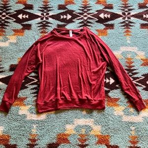 Burnt red raglan top from American Apparel